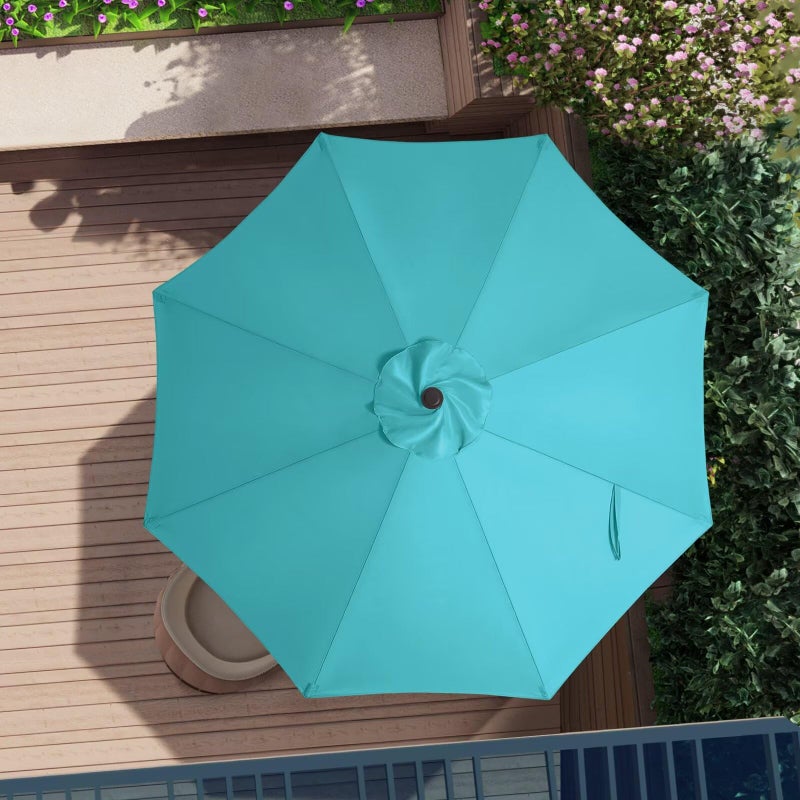 ABCCANOPY 9ft Outdoor Umbrella Replacement Top Suit 8 Ribs (Turquoise) - Image 5
